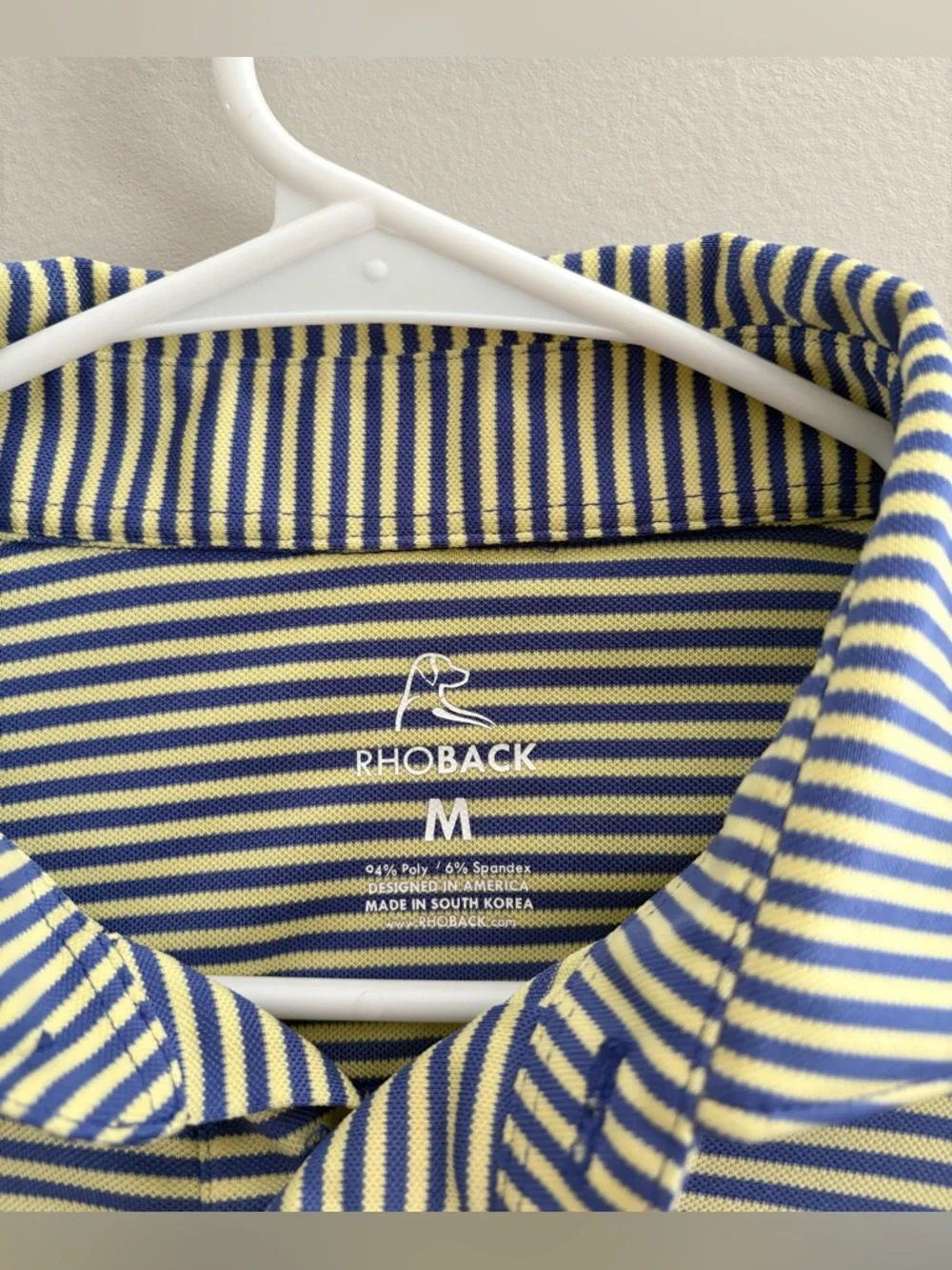 Rhoback Men’s The Birdie Stripe Short Sleeve Performance Polo | Size M - Picture 7 of 10